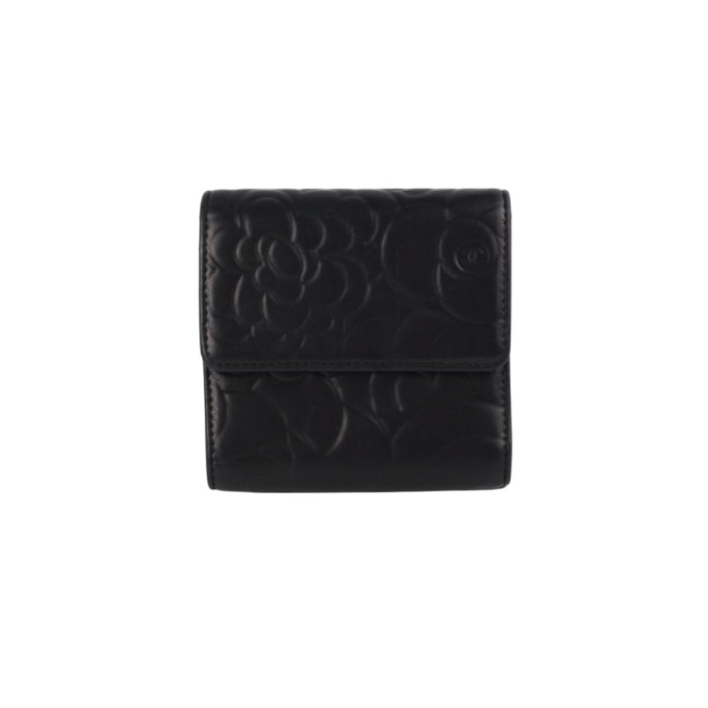 CHANEL CAMELLIA TRI-FOLD WALLET